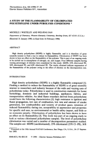 A  STUDY  OF  THE  FLAMMABILITY ... POLYETHYLENE  UNDER  PYROLYSIS  CONDITIONS  *