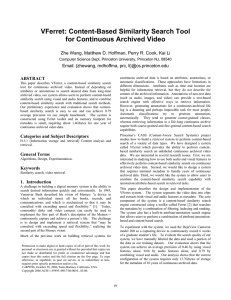 VFerret: Content-Based Similarity Search Tool for Continuous Archived Video