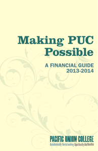 Making PUC Possible A FINANCIAL GUIDE 2013-2014