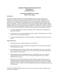 Academic Department Program Review Instructions (Fall 2010 Revision)