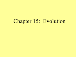 Chapter 15:  Evolution