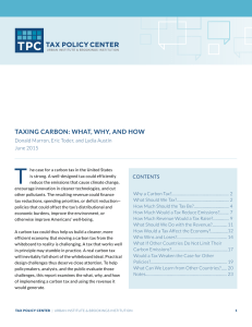 T TAXING CARBON: WHAT, WHY, AND HOW June 2015