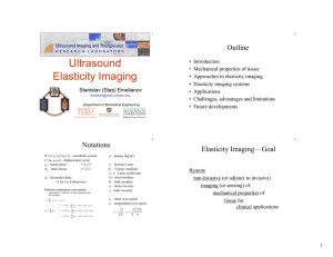 Ultrasound Elasticity Imaging Outline