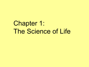 Chapter 1: The Science of Life