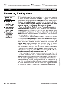T Measuring Earthquakes