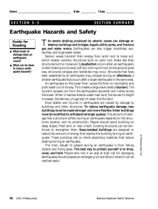 T Earthquake Hazards and Safety