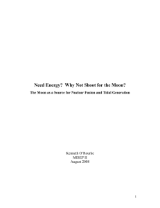 Need Energy?  Why Not Shoot for the Moon? Kenneth O’Rourke