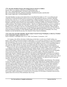 1779. Alexander Hamilton Proposes Recruiting Enslaved Africans as Soldiers Sources: