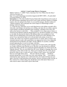 (Accessed February 22, 2010). Activity 3. Lenni Lenape Discover Europeans