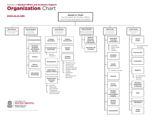 Organization Chart www.sa.sc.edu Division of