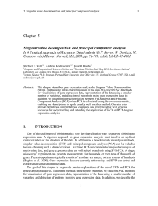 Chapter 5  Singular value decomposition and principal component analysis In