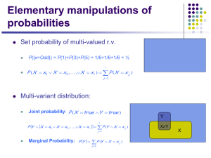 Elementary manipulations of probabilities  Set probability of multi-valued r.v.