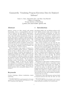 Gammatella: Visualizing Program-Execution Data for Deployed Software