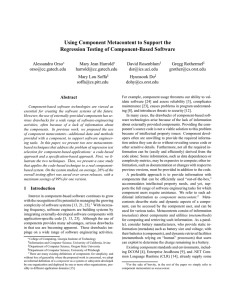 Using Component Metacontent to Support the Regression Testing of Component-Based Software