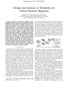 Design and Analysis of Schedules for Virtual Network Migration 1