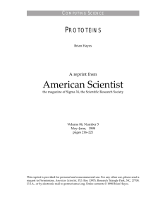 American Scientist P ROTOTEINS C