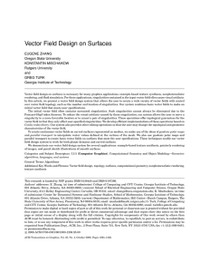 Vector Field Design on Surfaces