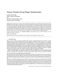 Texture Transfer During Shape Transformation