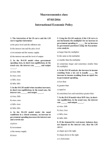 Macroeconomics class 07/03/2016 International Economic Policy