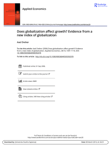 Does globalization affect growth? Evidence from a new index of globalization