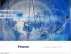 Finance F. Sergiani Maggio 2015 martedì 12 maggio 15
