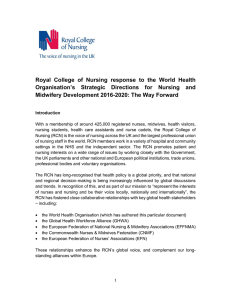 Royal College of Nursing response to the World Health