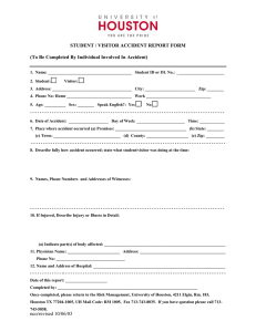 STUDENT / VISITOR ACCIDENT REPORT FORM