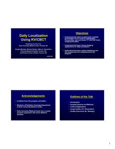 Daily Localization Using KV/CBCT Objectives