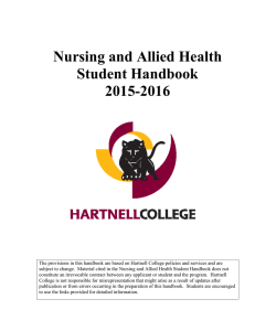 Nursing and Allied Health Student Handbook 2015-2016