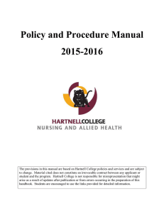 Policy and Procedure Manual 2015-2016