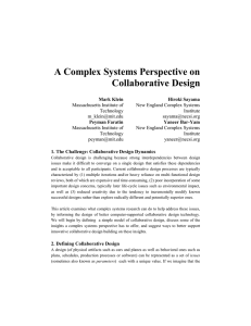 A Complex Systems Perspective on Collaborative Design