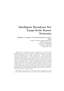 Intelligent Broadcast For Large-Scale Sensor Networks