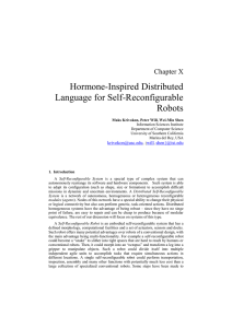 Hormone-Inspired Distributed Language for Self-Reconfigurable Robots Chapter X