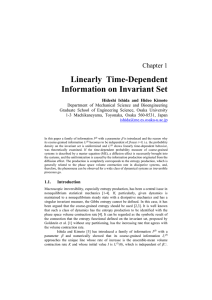 Linearly  Time-Dependent Information on Invariant Set Chapter 1
