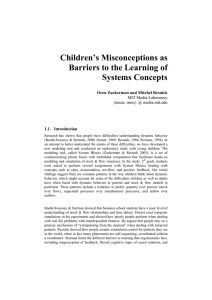 Children’s Misconceptions as Barriers to the Learning of Systems Concepts