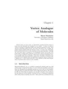 Vortex Analogue of Molecules Chapter 1 Bharat Khushalani