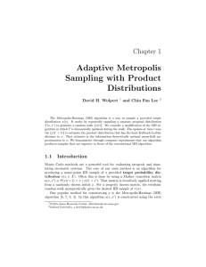 Adaptive Metropolis Sampling with Product Distributions Chapter 1