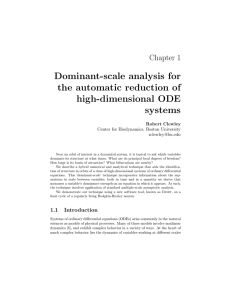 Dominant-scale analysis for the automatic reduction of high-dimensional ODE systems