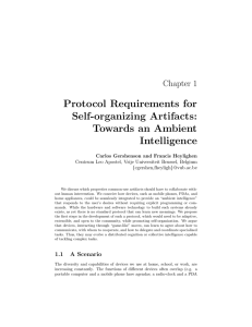 Protocol Requirements for Self-organizing Artifacts: Towards an Ambient Intelligence