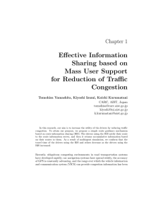 Eﬀective Information Sharing based on Mass User Support for Reduction of Traﬃc