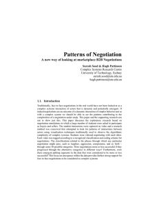 Patterns of Negotiation