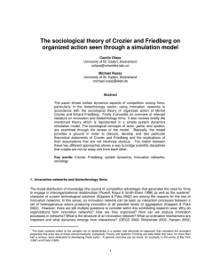 The sociological theory of Crozier and Friedberg on