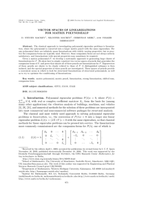 VECTOR SPACES OF LINEARIZATIONS FOR MATRIX POLYNOMIALS