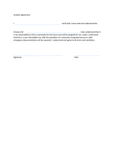 Student Agreement  I verify that I have read and understand the