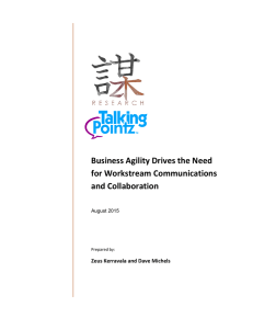 Business Agility Drives the Need for Workstream Communications and Collaboration