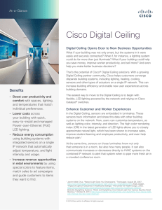 Cisco Digital Ceiling At-a-Glance Digital Ceiling Opens Door to New Business Opportunities