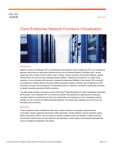Cisco Enterprise Network Functions Virtualization Introduction