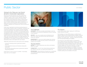 Public Sector Solving for the ‘Bring your own Device’ At-A-Glance