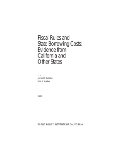 Fiscal Rules and State Borrowing Costs: Evidence from California and