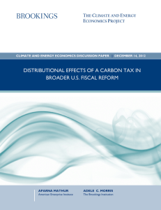 | DISTRIBUTIONAL EFFECTS OF A CARBON TAX IN BROADER U.S. FISCAL REFORM T